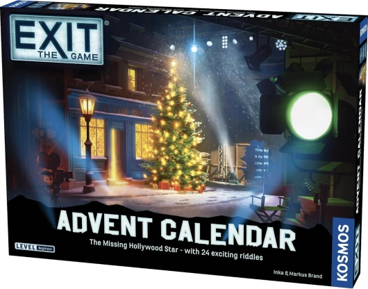 Thames & Kosmos EXIT : Calendrier de l'Avent – The Missing Hollywood Star, jeu de cartes Escape Room, jeux familiaux pour soirée match, jeux de vacances pour adultes et enfants, pour 1 joueur et plus,