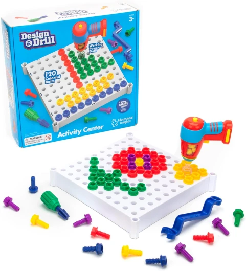 Learning Resources Kit d'activités Design & Drill, 31 x 29,5 x 13