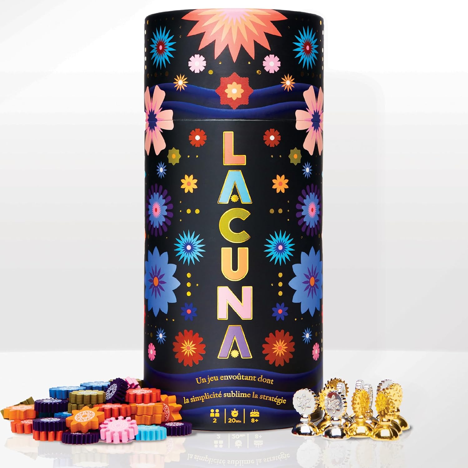 Lacuna – Jeu de société stratégique pour 2 Joueurs - Collection de Fleurs, réflexion et stratégie - Facile à Apprendre, 20 Minutes - 8 Ans et Plus - Idéal pour Jouer Entre Amis ou en Couple
