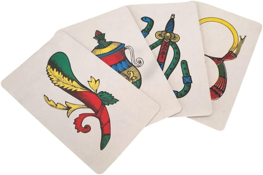 Fast World Shopping - Jeu de cartes napolitain, cartes plastifiées, pour jouer à la Scopa, Briscola ou solitaire italien