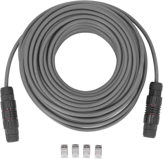 Rallonge de Câble pour Starlink, Kit de Câble D'extension de Remplacement de 75 Pieds, Kit de Réparation D'extension de Câble, Prend en Le Protocole 1000M avec Bornes Ethernet