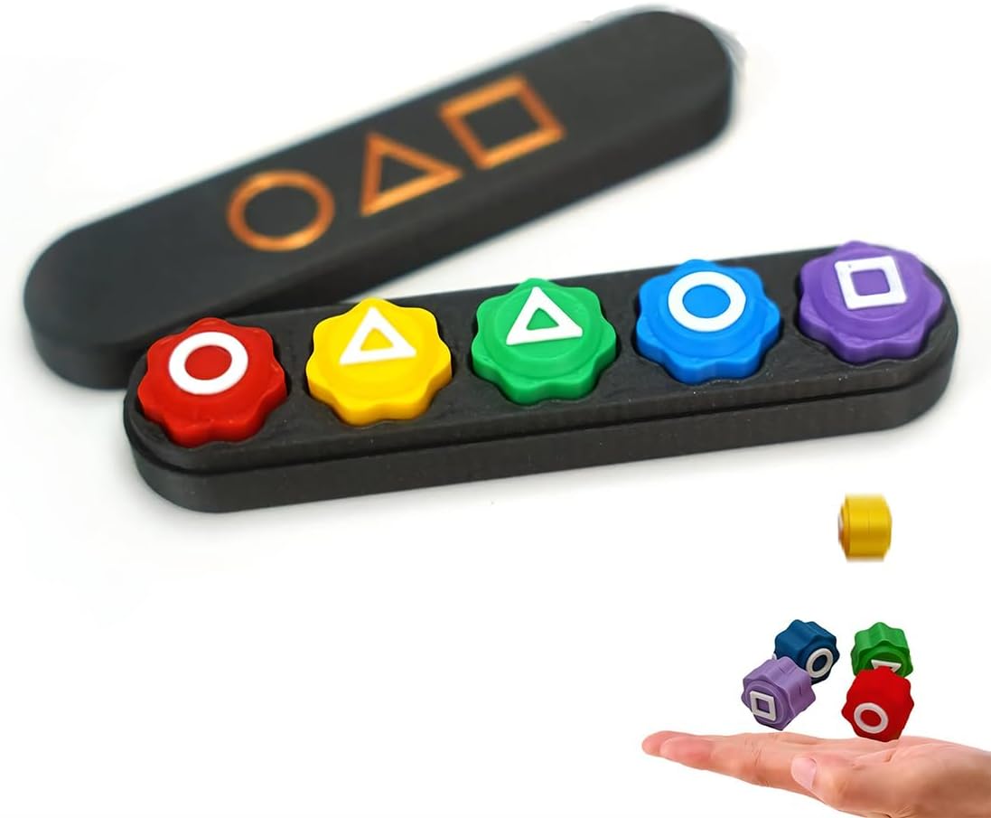 Jeu Traditionnel Coréen, 1 Pièce + Base, Pierres Gonggi et Jacks Coréens, Set de Pierres pour Tous Les Âges, Activités Amusantes, Inspiré par Squid Game (Jeu Osselets, Squid Game Enfant)