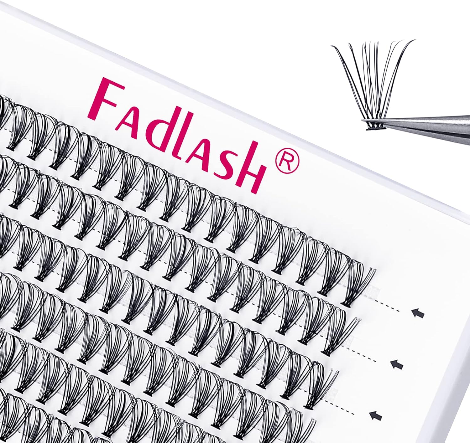 Cils Cluster FADLASH DIY 20 Root Extension Cils Individuels Volume Russe Cluster Faux Cils Individuelle Noir Mat Bouquet Cils 0.07-D Curl Longueur Unique(20D-0.07D, 15mm) 15mm-20D-0.07-D