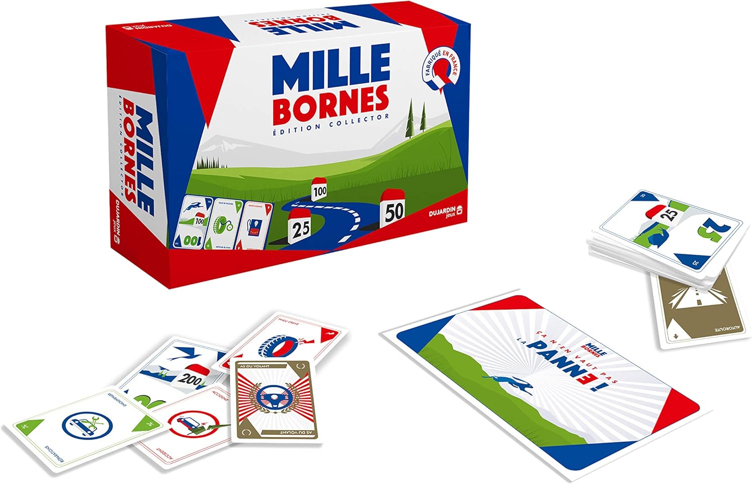 Dujardin – Mille Bornes Edition Collector – Jeu de société – Jeu de cartes – Redécouvrez 65 ans de coup-fourrés – A jouer en Famille ou entre Amis – 2 joueurs à 8 joueurs – Dès 6 ans