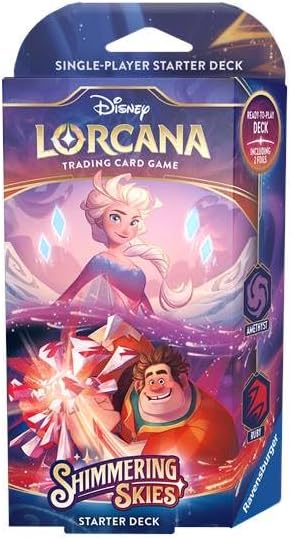 Lorcana Starter Deck Chapter 5 : skies scintillantes : améthyste et rubis – Anglais + protection d'expédition Heartforcards®