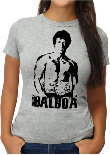 OM3 T-shirt Rocky Balboa - Femme - The Italian Stallion 70s 80s Kult Boxing Movie - S - 4XL