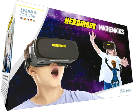 Casque realite virtuelle + Jouet educatif Maths [Calcul Mental, Table de Multiplication…] Lunette 3D de réalité augmentée + Jouet Enfant 5 6...12 Ans [Cadeau Original] Noel - Anniversaire - Jeu VR