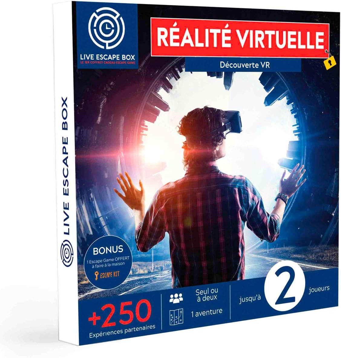 Live Escape Box - Coffret Cadeau Réalité Virtuelle Découverte 1-2 Joueurs