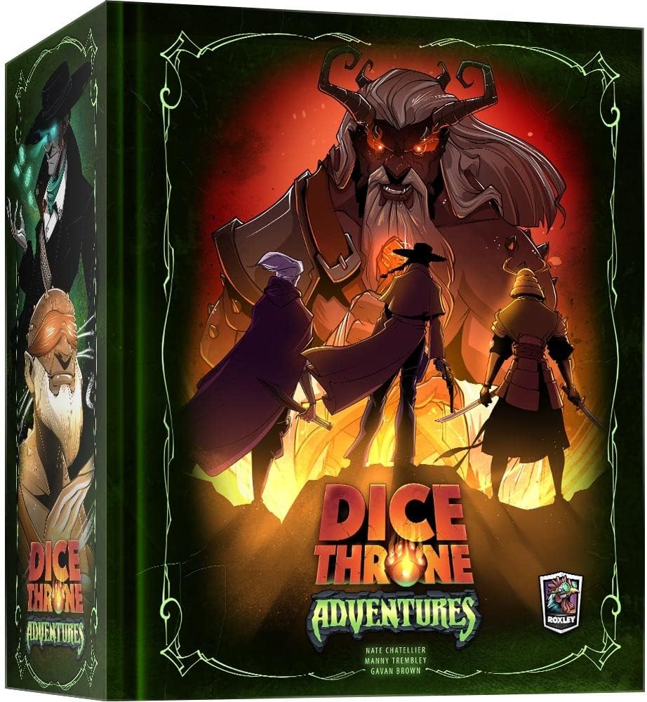 DICE THRONE - Extension ADVENTURES - Jeu de Société Stratégique et Coopératif - Deckbuilding Pour Adultes et Enfants dès 10 ans - 1 à 4 joueurs - 90-120 minutes - En Français
