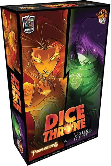 DICE THRONE : Pyromancienne vs Voleur de l'Ombre - Jeu de Société pour pour Adultes & Enfants - Jeu de Stratégie - Combat de Dés & Pouvoirs - 2 Joueurs - 20 à 40 Min - En Français