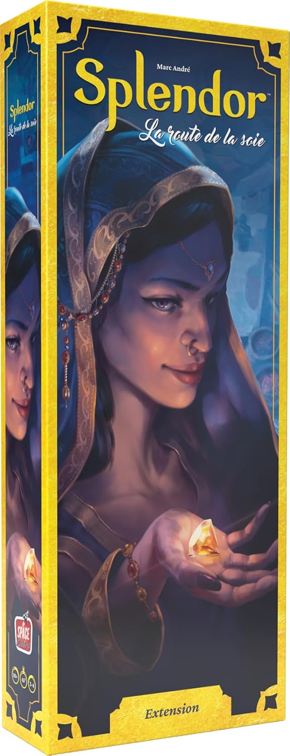 Splendor Extension : La Route De La Soie - Version Française - Jeu de Société dès 10 Ans - Jeu de Réflexion & Statégie - Modules Cités & Comptoirs - 2 à 4 Joueurs- 45 Min - Space Cowboys