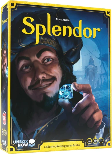 Splendor - UNbox Now - Jeu de Société dès 10 Ans - Version Française - Jeu de Réflexion & Statégie Famille - Devenez Un Marchand de la Renaissance - 2 à 4 Joueurs - 30 Min - Space Cowboys