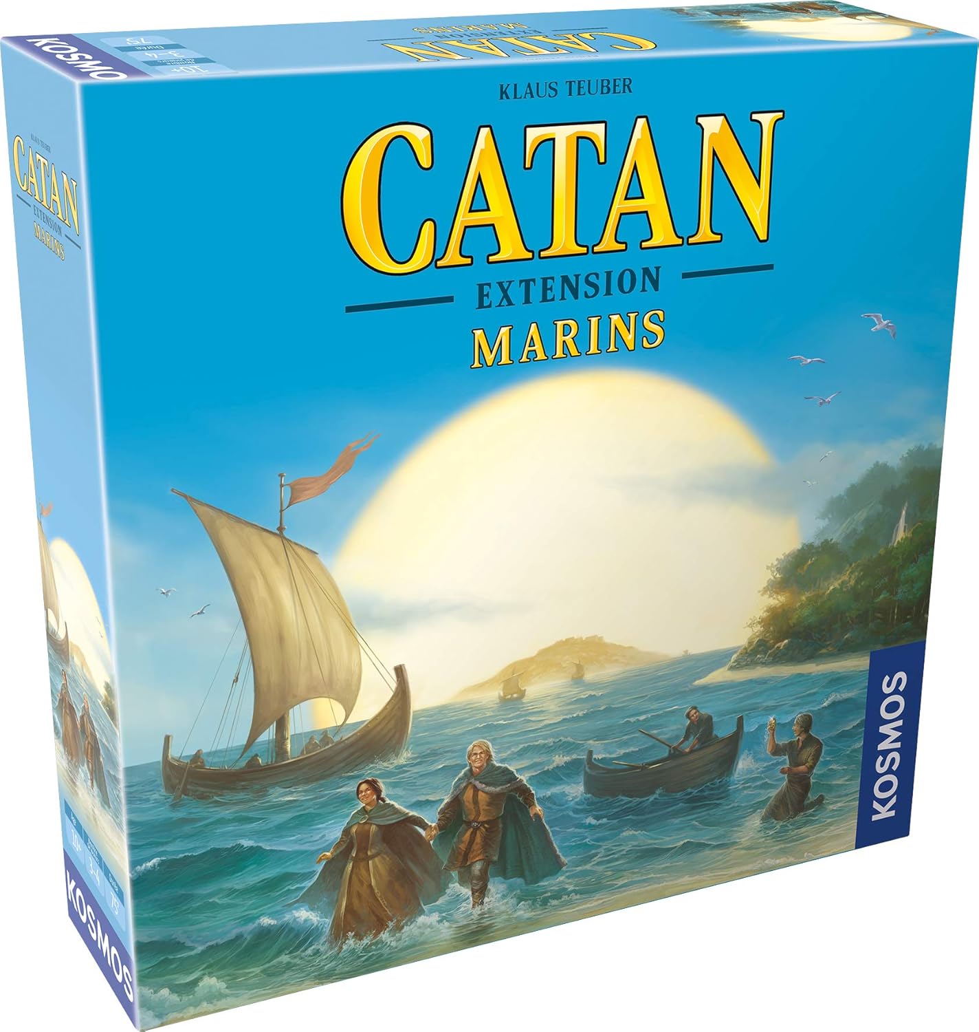 Catan : Extension Marins - Jeu de Société Familial pour Enfants dès 10 Ans - Jeu de Stratégie Et Découverte Maritime - De 3 à 4 Joueurs - 75 Min - Version Française - Kosmos