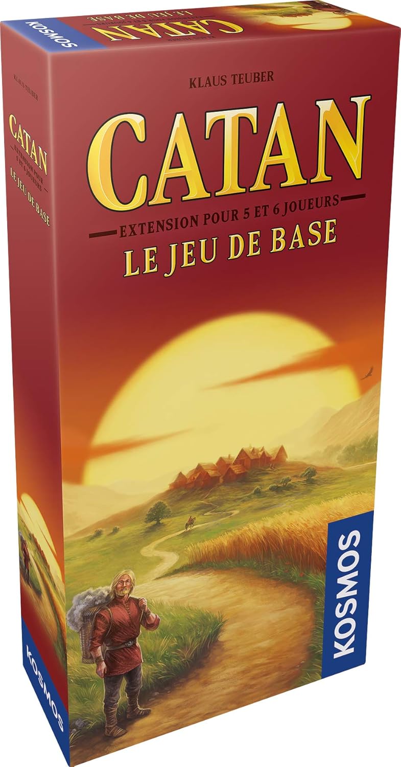 Catan : Extension 5/6 Joueurs Jeu de Base - Jeu de Société pour Adultes et Enfants dès 10 Ans - 5 à 6 Joueurs - 90 Min - Jeu de Stratégie et de Négociation Immersif - en Français - Kosmos