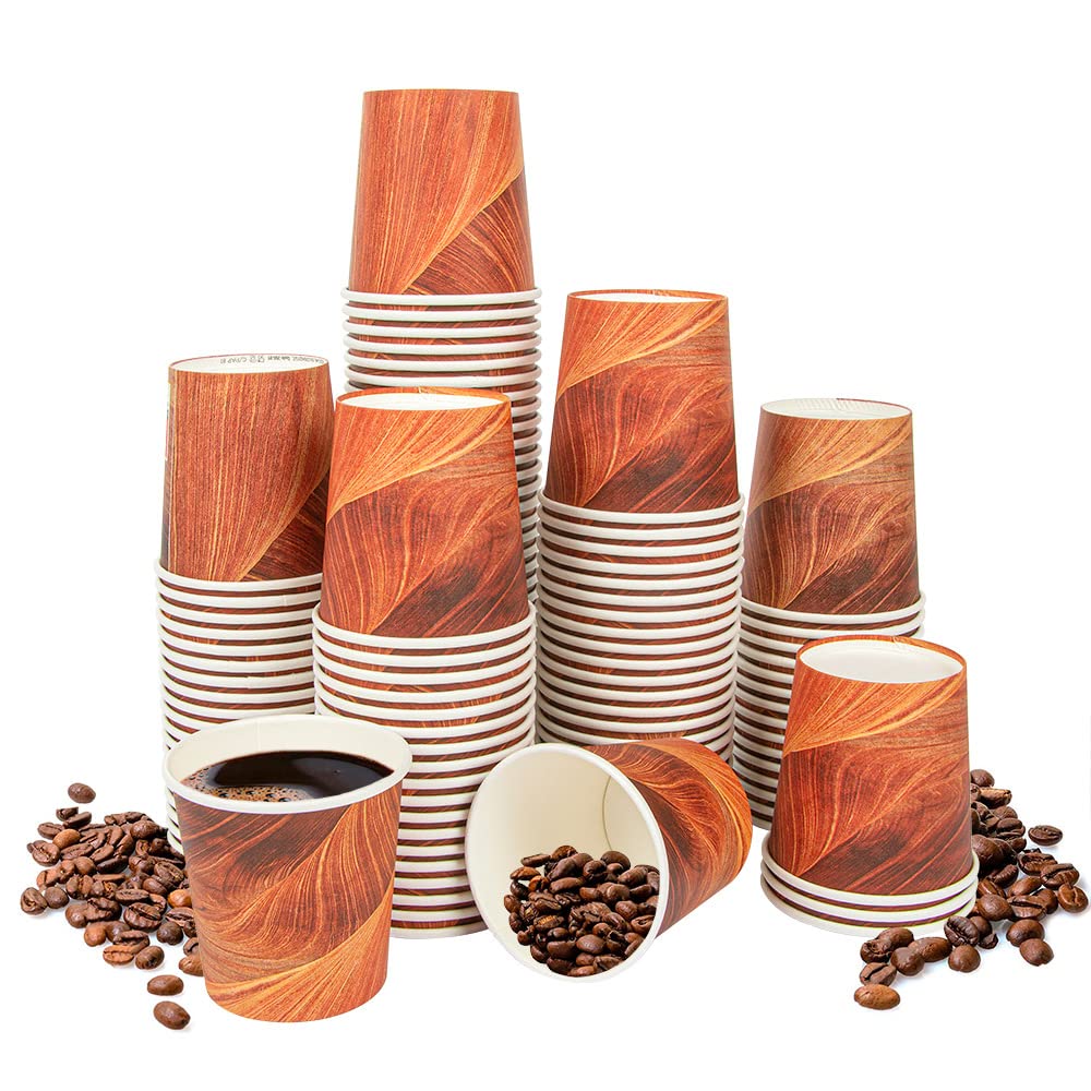 García de Pou 50 Unités - Gobelets Boissons Chaudes 1 Paroi Arizona 120 ml 230 + 18 Pe g/m2, 6,2/4,5 x 6 cm Marron Carton 50 Unité (Lot de 1)