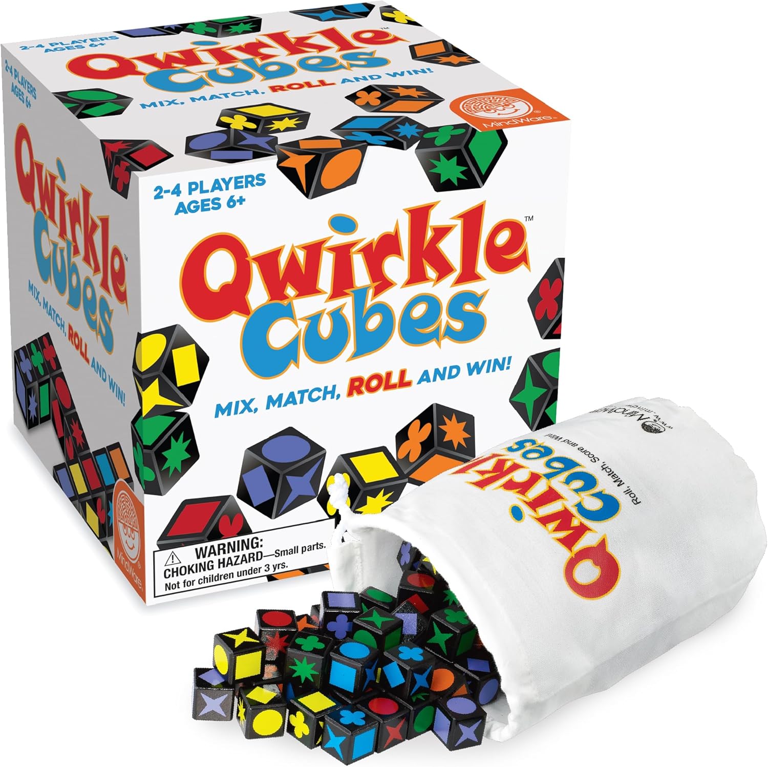 MindWare - Jeu Qwirkle Cubes - Version Multilngue (Français Inclus)