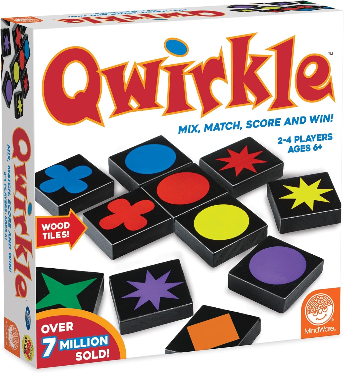 Mindware , Qwirkle UK Edition (NEW) , Board Game , Ages 5+ , 2-4 Players , 45 Minutes Playing Time Édition britannique