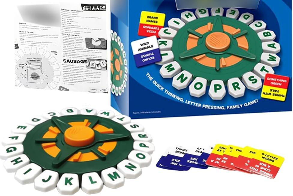 YCVBCY Jouets de Lettres Pensantes, Jeux de Société en Famille, Jeu de Mots Pensant, Jouets de Table Éducatifs, Jeux de Cartes de Lettres, Jouets Interactifs pour Familles d'enfants Adultes -B