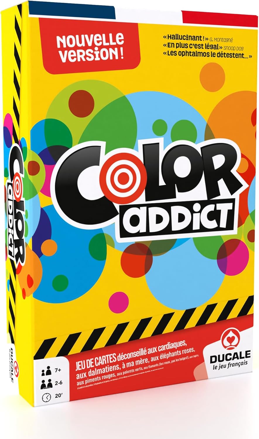 Color Addict - Jeu de société - Jeu de cartes Ambiance Famille & Amis – Jeu fun et coloré - De 2 à 6 Joueurs - A partir de 7 ans Nouvelle Edition