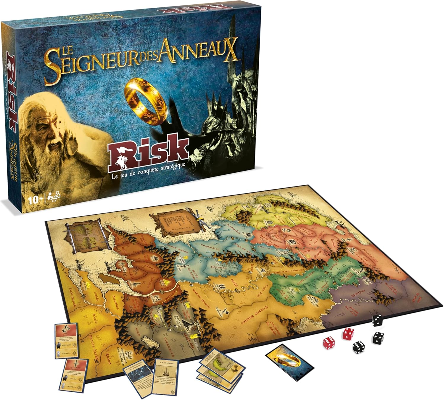 Risk Le Seigneur des Anneaux - Jeu de société - Jeu de Plateau - A partir de 10 Ans - De 2 à 4 Joueurs - Version française, Lord Of The Rings