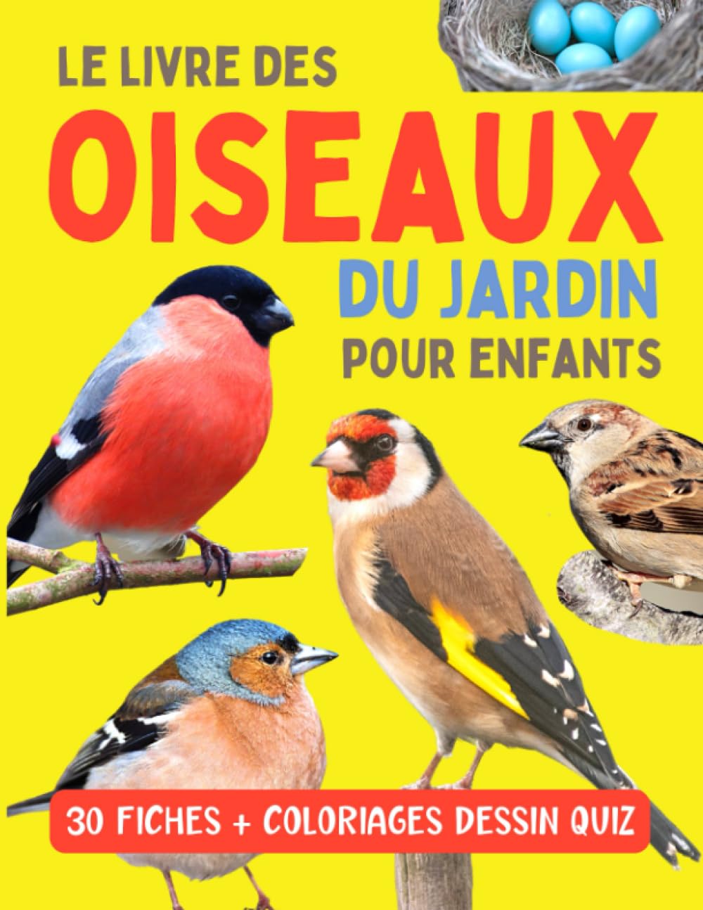 Le livre des oiseaux du jardin pour enfants: Guide et activités sur les oiseaux avec fiches descriptives, photos et quiz pour les enfants curieux à partir de 7 ans