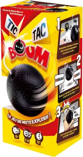 TIC TAC BOUM - Le Jeu de Mots d'Ambiance Explosif - Jeu de Société Familial pour Enfants dès 8 Ans - As d'or - Rapidité & Défi de Syllabes - 2 à 12 Joueurs -15 Min - en Français - Zygomatic