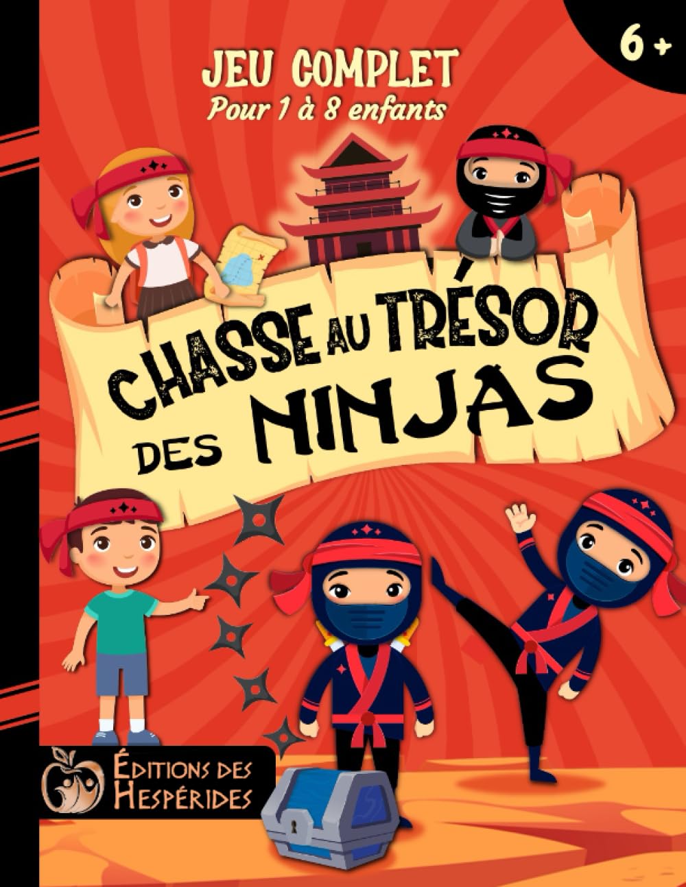 Chasse au trésor des Ninjas: kit complet - Pour 1 à 8 enfants, de 6 à 10 ans - Idéal pour une fête d'anniversaire