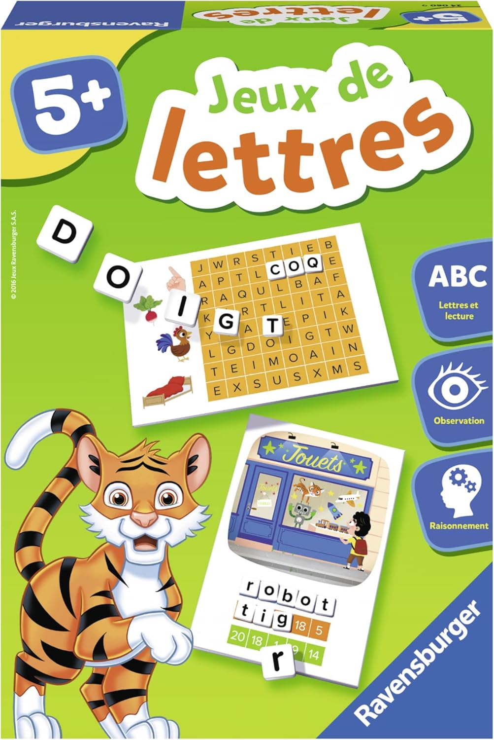 Jeu Educatif - Jeux de Lettres - Initiation à la Lecture - Logique, raisonnement - Première Approche de l’orthographe - A partir de 5 Ans - 24060
