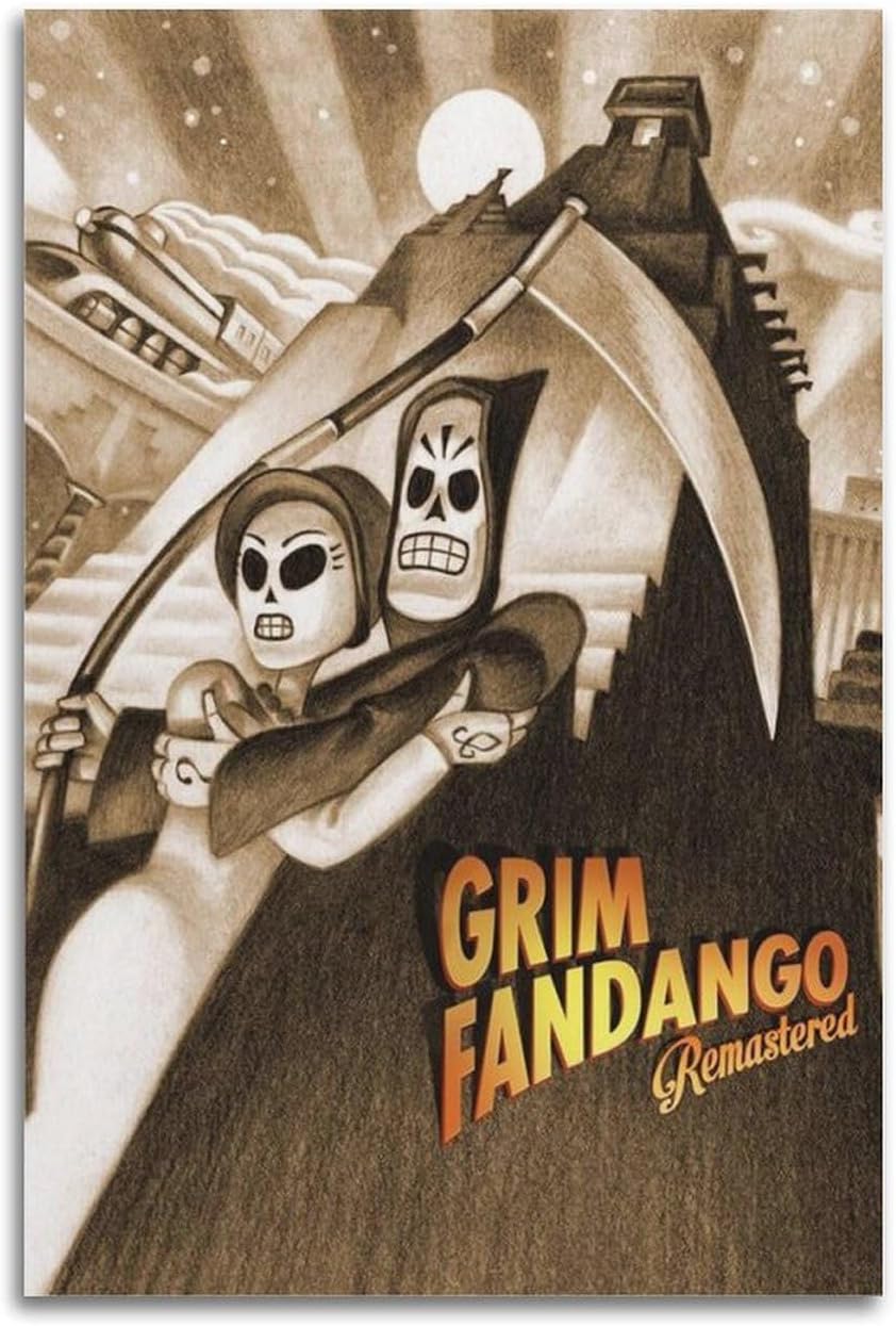 KSOXDAITIP Poster de jeu vidéo d'horreur Fandango - Impression sur toile - Décoration murale moderne pour chambre à coucher - 20 x 30 cm 08x12inch(20x30cm) Sans cadre