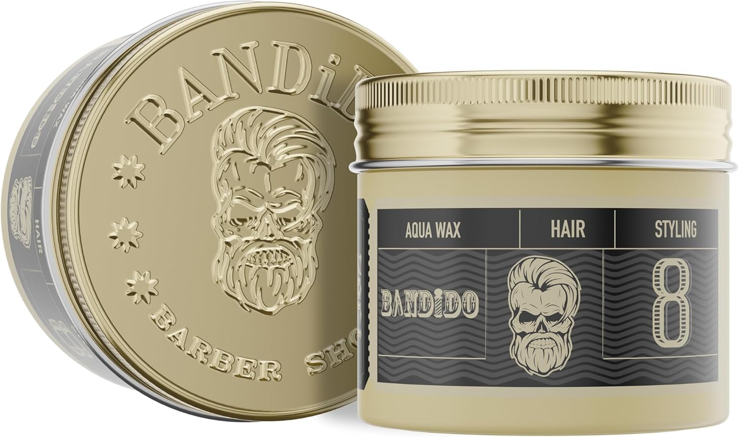 Aqua Wax Black 8 Tenue Extrême – Cire Cheveux Homme – Gel Cheveux Homme Style Structuré – Cire Coiffante Fixation Longue Durée – Pommade Cheveux Brillance Maximale - 125ml Tenue Extreme 125 g (Lot de 1)