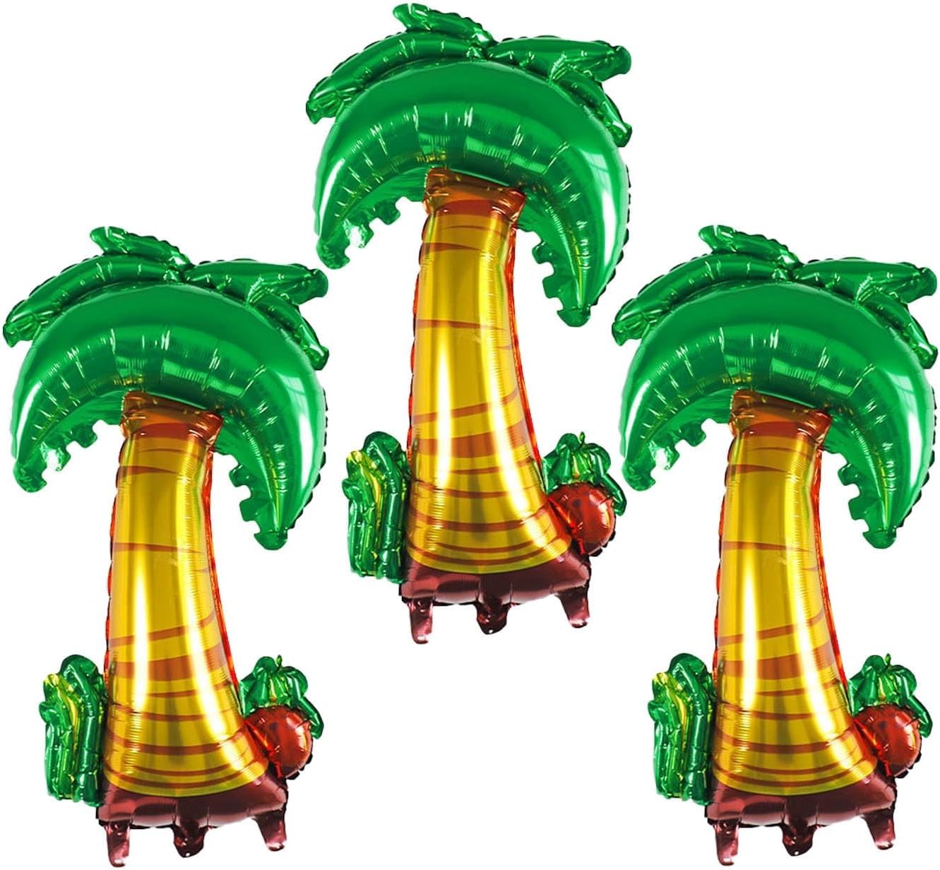 Palmier Gonflable,3 Pcs Palmiers Gonflables Jouets,Ballons en Aluminium Hawaïen,Palmiers Gonflables,Hawaïenne Ballon Géants Décorations, Décoration Fête Hawaii, Décorations pour de Summer Plage (3PCS)