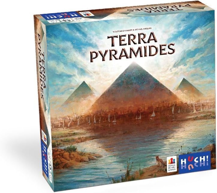 HUCH! Terra Pyramides Jeu Familial pour 1 à 4 Joueurs à partir de 10 Ans Gestion des ressources Comprend 2 Extensions Version Simple de Base Extensions sophistiquées