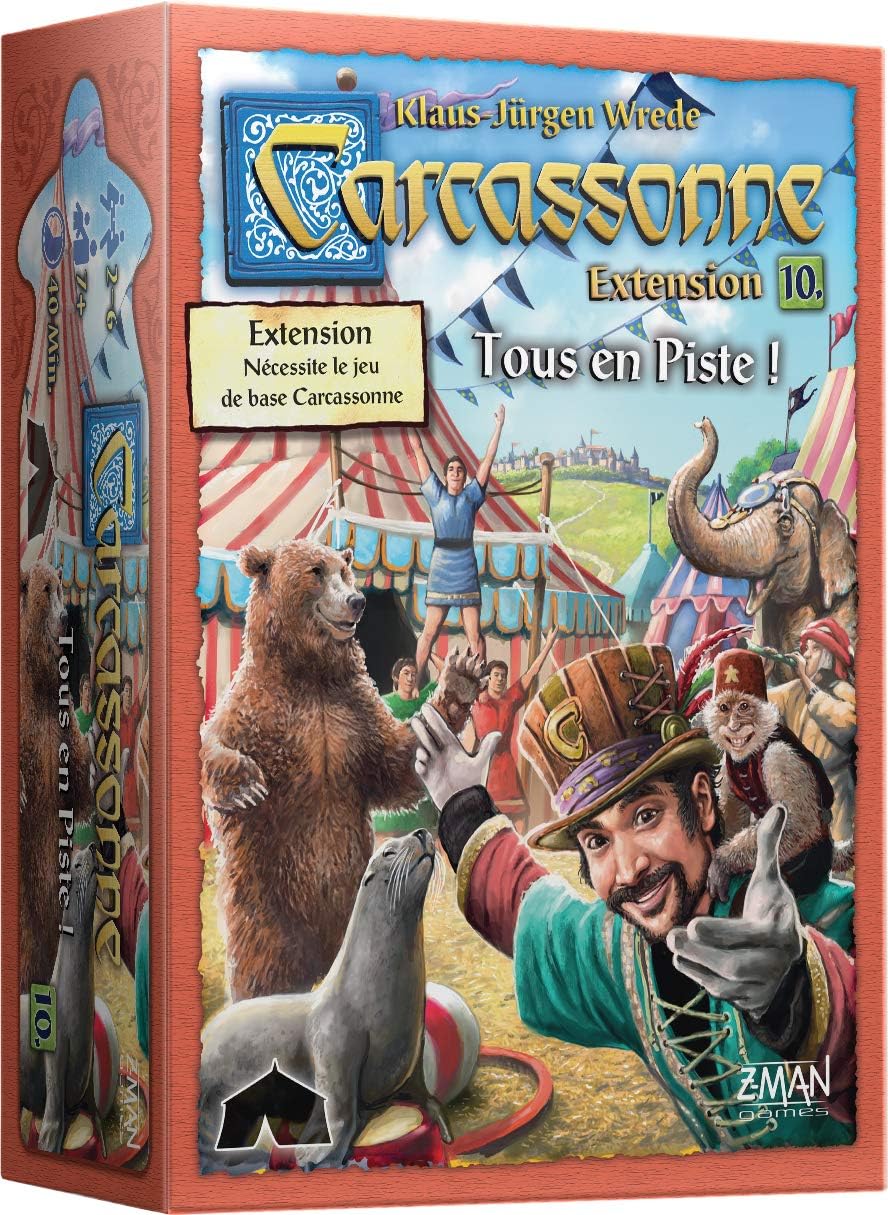 Z-Man Games - Carcassonne - Extension 10 Tous en Piste ! - Jeu de société - À partir de 7 Ans - 2 à 6 Joueurs - 40 Minutes Extension 6 : Comte, Roi & Brigand