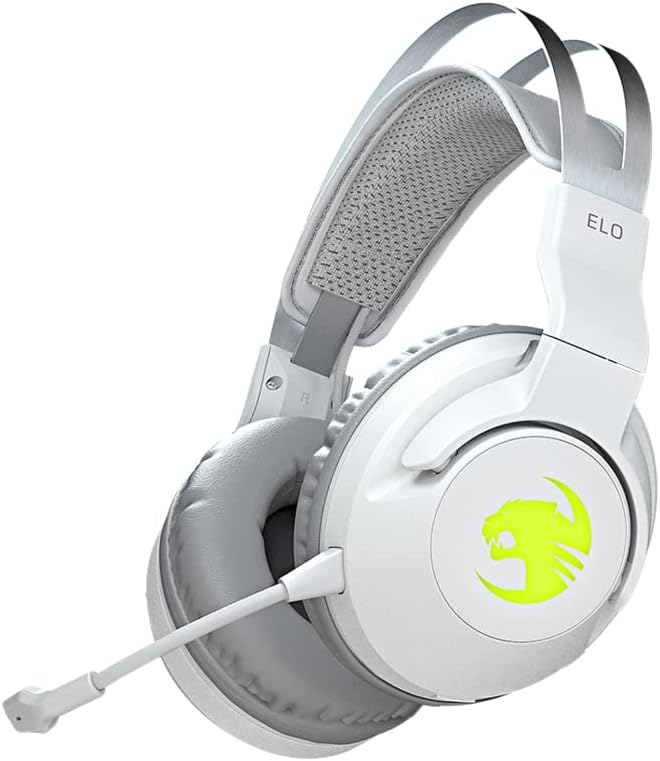 Elo 7.1 Air - Casque de Jeu sans-Fil Son Surround RGB pour PC, Blanc Blanc Elo 7.1 Air Unique
