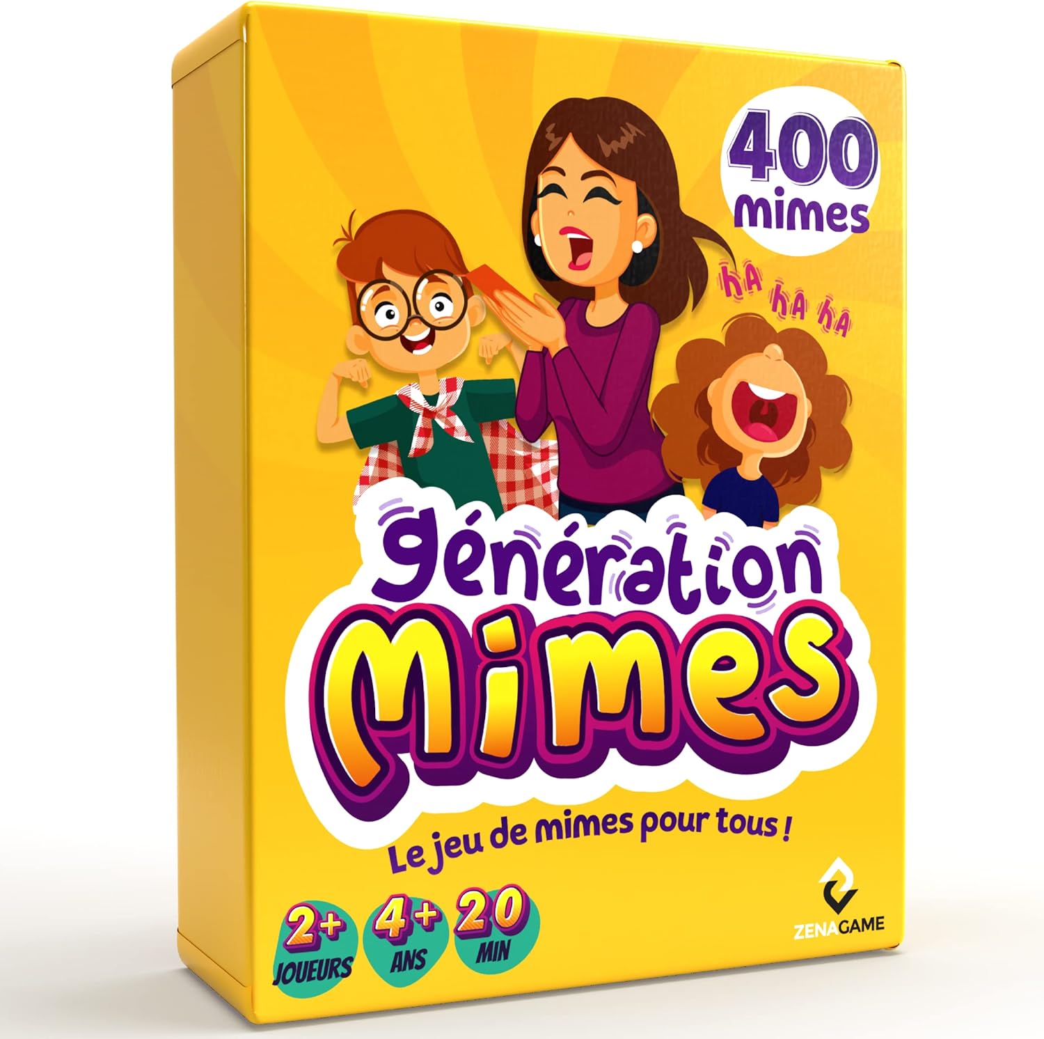 Génération Mimes Jeu de société - Jeu d'ambiance - Famille - Jeu de mimes - pour Enfant et Adultes- Jeu de Cartes dès 4 Ans