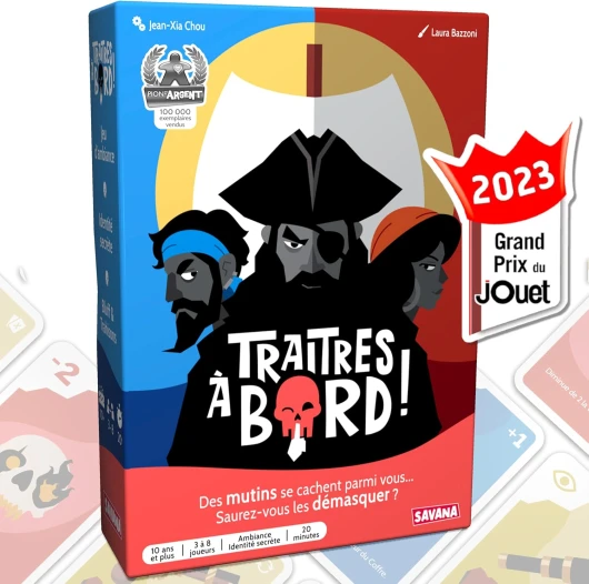 Traitres à Bord - Jeu de société - Grand Prix du Jouet 2023 - Jeux à identité secrète - Jeu de Voyage et de Poche - Jeu de Cartes dès 10 Ans