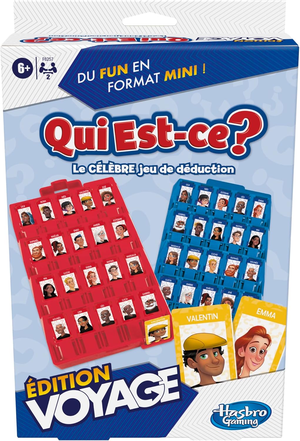 Qui est-ce ? Édition Voyage, Jeu de Société Classique de Devinettes, Jeu de Voyage Portatif pour 2 Joueurs, pour Enfants, Familles et Amis