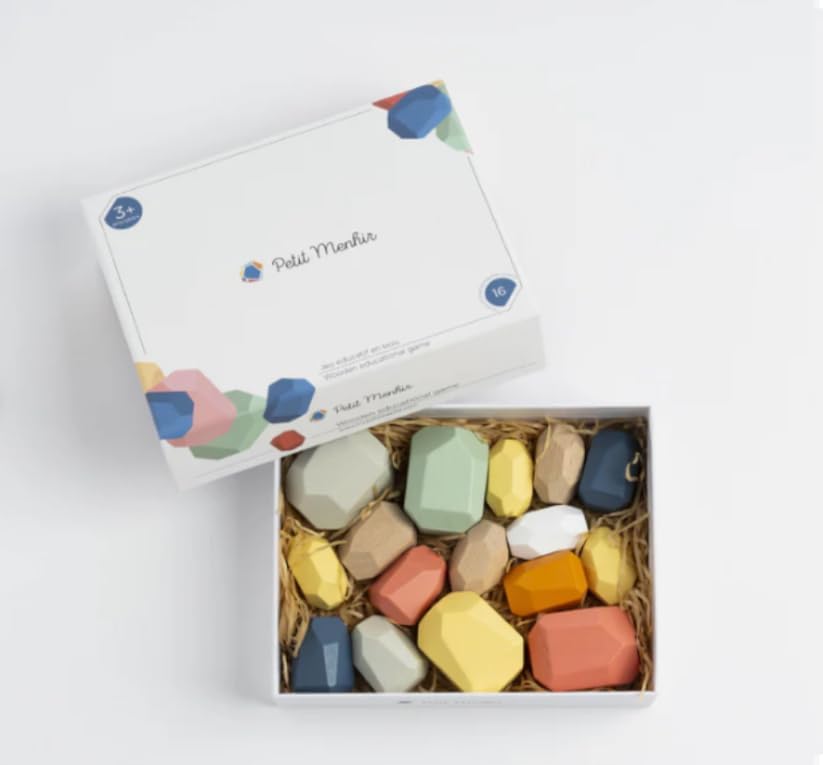 Générique Petit Menhir - Jeu éducatif avec 16 menhirs Couleurs Pastel