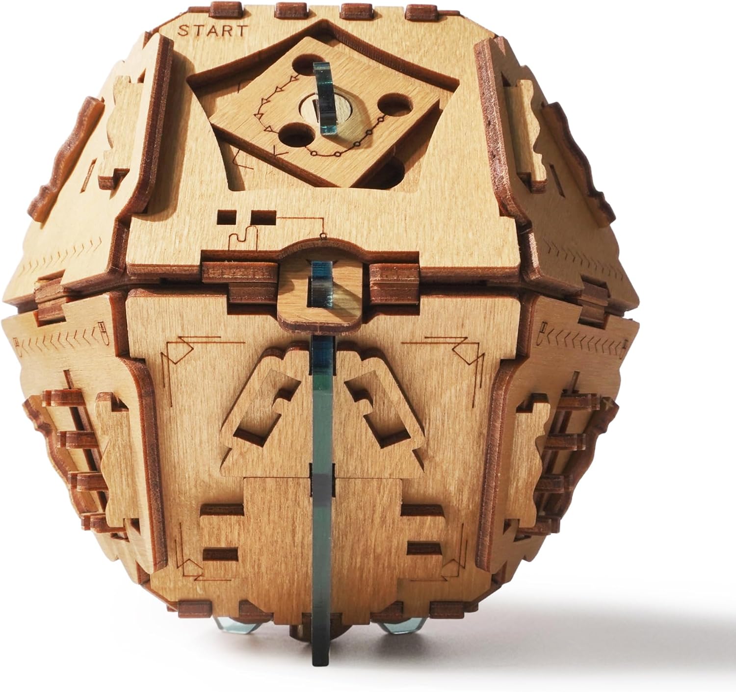 Puzzle Potato - La Pierre philosophale - Puzzle Escape Room Jeu - Boîte à Puzzles - Puzzle 3D - Casse-tête mécanique en boîte - Jeu de réflexion pour Adultes Pierre Philosophale (Bleu Cristal)