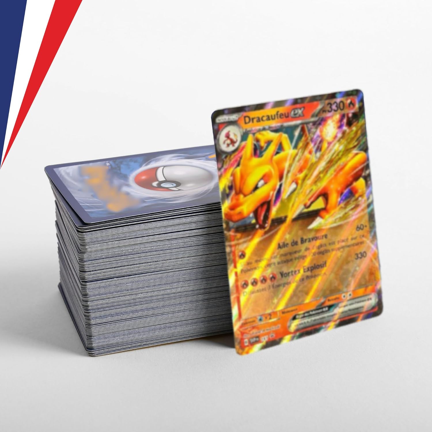 Générique Lot de 56 Cartes Officielles et Françaises Dont 5 Brillantes et 1 Ultra Rare (V ou EX) - Cartes à Collectionner - Idéal pour Les Enfants - sans énergies et doublons