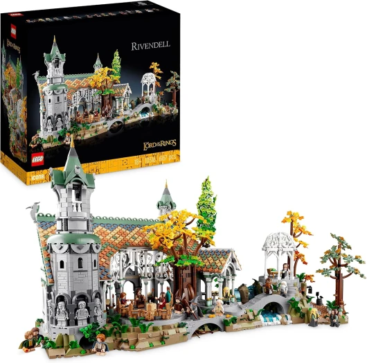 10316 Icons Le Seigneur des Anneaux : Fondcombe, Construisez la Vallée de la Terre du Milieu, Grand Set Immersif avec 15 Minifigurines incluant Frodon, Sam et Bilbon Sacquet (Exclusivité Amazon) Simple