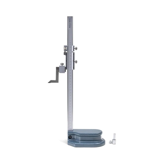 WIKISTORE TRUSQUIN DE TRAÇAGE PROFESSIONNEL 300X0,02 mm, Trusquin de Traçage en Acier avec Vis Micrométrique et Pointe en Métal Dur, Outil de Travail Précis, Robuste et Durable model 1