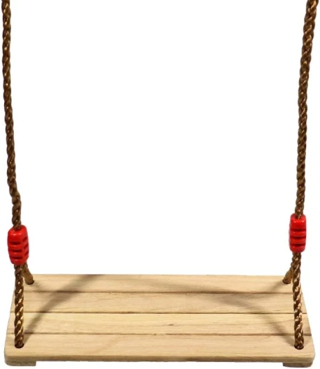 Balançoire en Bois Balançoire Enfants Adultes Siège balançoire en Bois avec Cordes Réglables pour Arbre Aire de Jeux Extérieur Intérieur V7110A