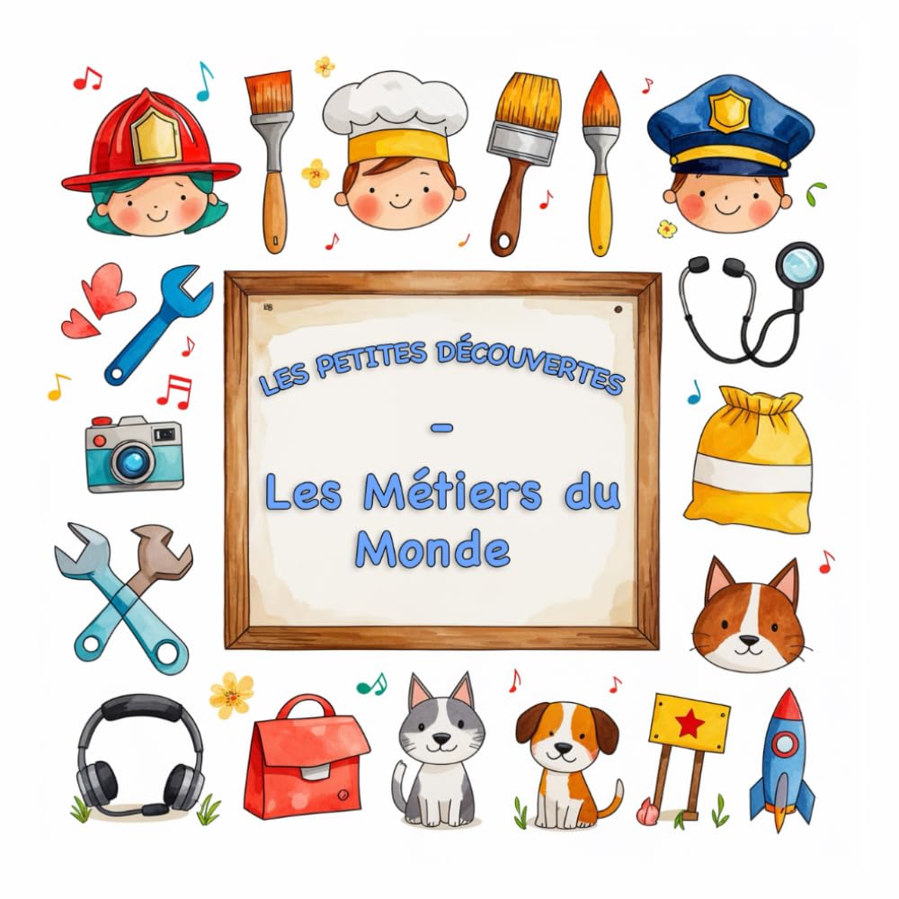 Les Métiers Du Monde: Livre de Coloriage pour Enfants 4-8 Ans, Activités Éducatives et Ludiques pour Découvrir les Professions