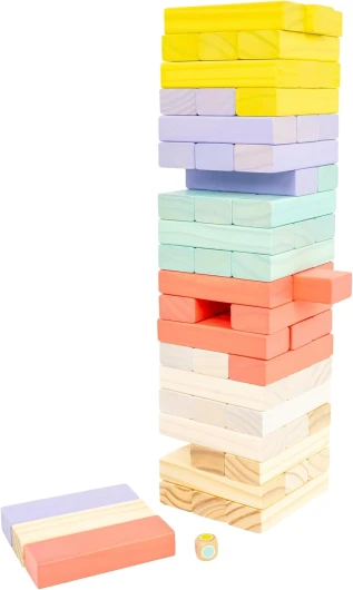 TP Toys Tour d’Équilibre Géante en Bois FSC® – Jeu d’Adresse Familial – Intérieur/Extérieur – Pièces Colorées – pour Enfants et Adultes – Dès 5 Ans – Format XL Ludique et Convivial
