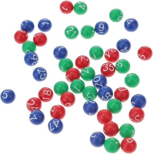 TOYANDONA 49 Pièces Boule De Machine De Loterie Boules De Bingo Numérotées Remplacement Bingo Loto Balles De Tennis De Table Numérotées Gélules Pog Enfant Ne Se Décolore Pas Plastique Jouet 0.8X0.8X0.8CM Couleur Assortie