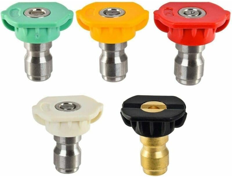 PRIMEGA Buse Ventilateur Buse 1/4 Prise Rapide Couleur Buse Quatre Couleurs Jeu de Sept Couleurs Jeu de Buses Cinq Couleurs Rouge, Jaune, Vert, Blanc, Noir