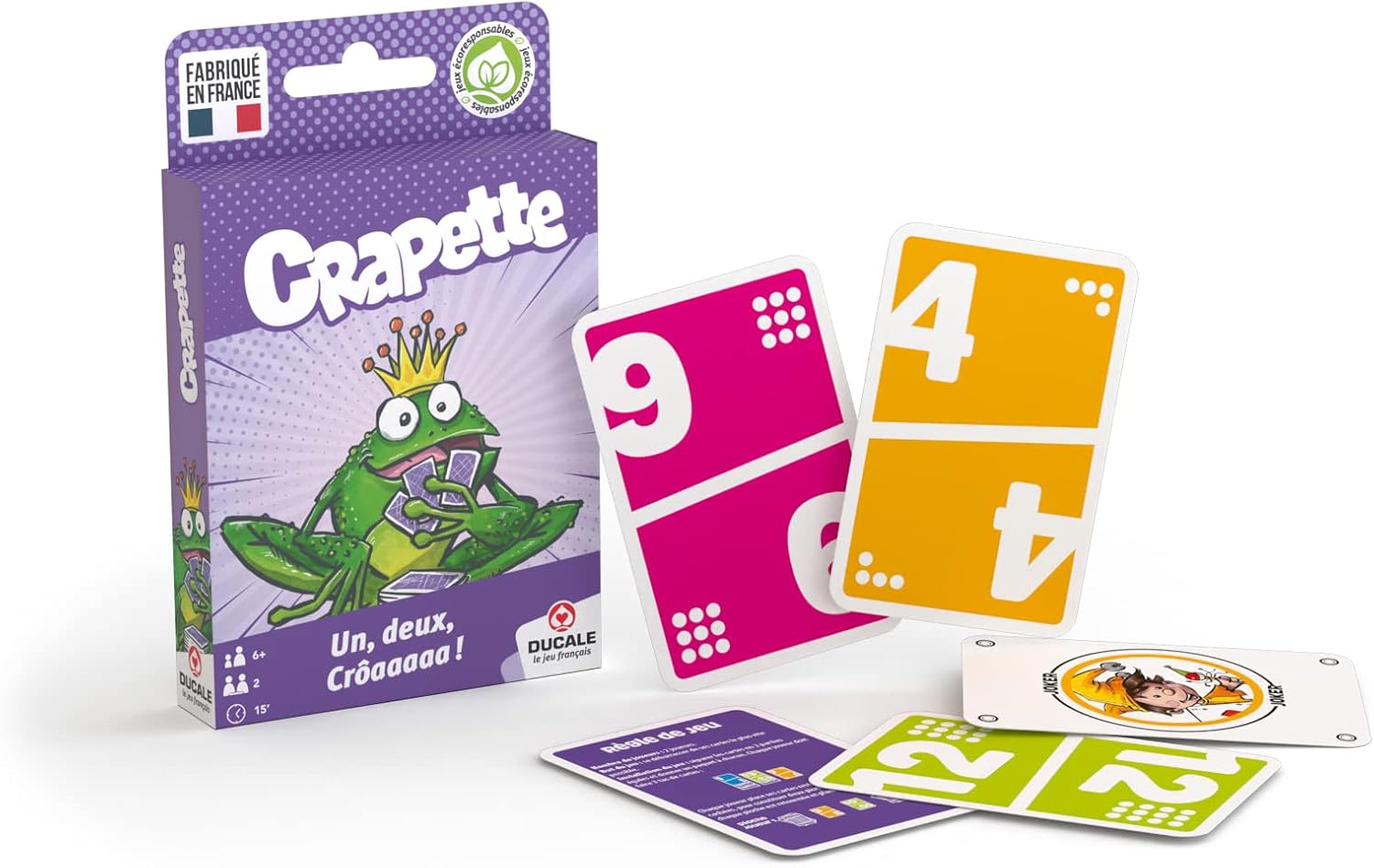 Ducale - La Crapette - Jeu de Cartes Enfant - Jeu de rapidité et de réflexe - À partir de 6 Ans