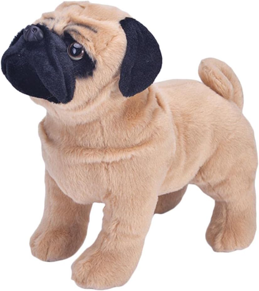 Perfk Modèle de Carlin de Chien de Jouet en Peluche pour Bébés Enfants, Jouet en Peluche pour Enfants,