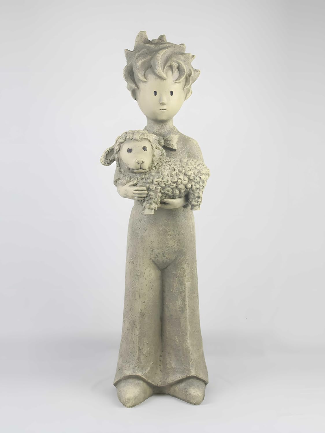 Vidroflor Pierre Artificielle Le Petit Prince - Prince avec Mouton © Antoine de Saint-Exupéry, Petit, Léger, Remplissable, Résistant aux intempéries